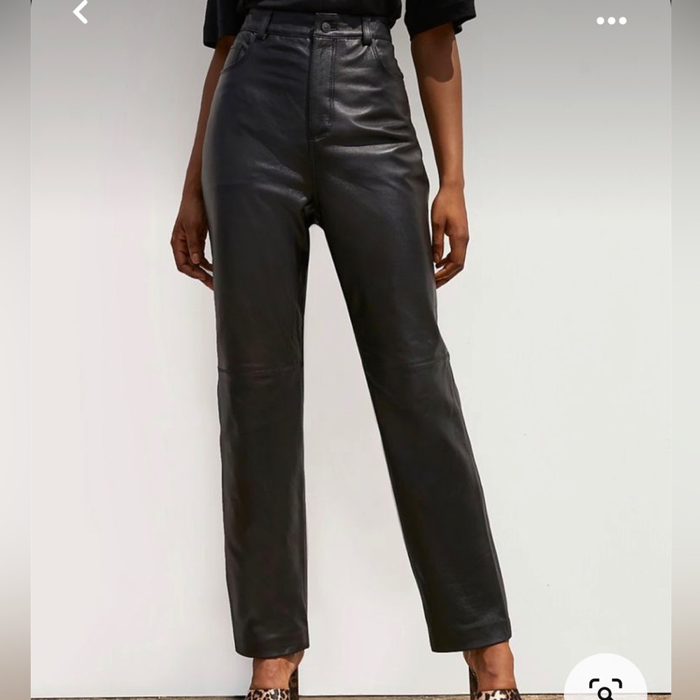 Genuine Black Leather Pant - NICOLE MILLER